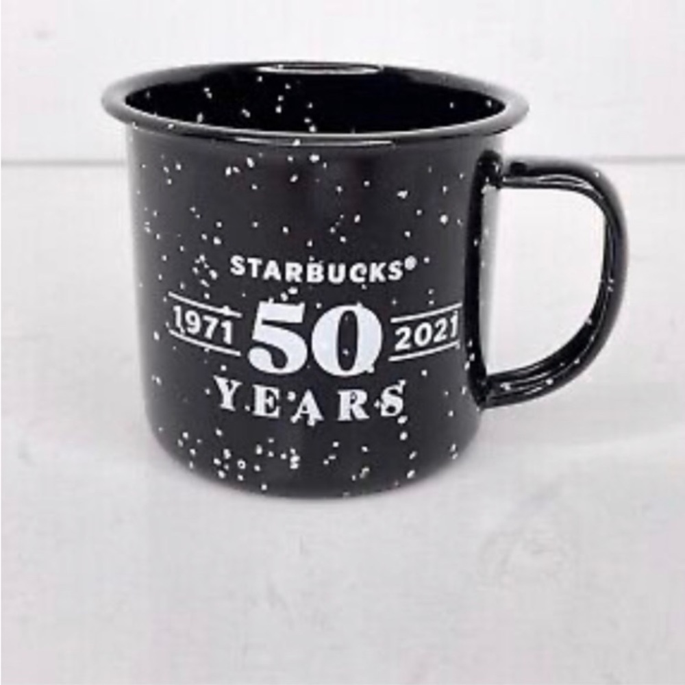 ⭐️Starbucks⭐️50th Anniversary Black Tin Espresso Cup